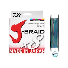 Daiwa J Braid Pe 8X Ip Misina 0.24Mm 19Kg 300Mt Multicolor