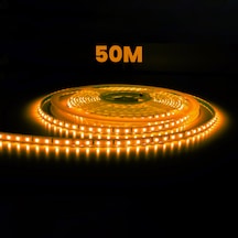 50 Metre Amber Hortum Şerit Led 8w Fişli Amber
