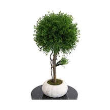Yapay Çiçek Deposu Dekoratif Lüx Top Ağaç Çam Model 35x60 Cm Koyu Yeşil