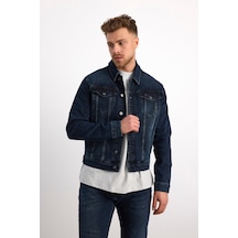 Vigoss Actıon Erkek Denim Ceket 96234-73540 Mavi - Siyah