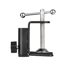 Gajeena Mikrofon Kolu Tutucu Metal Tabanca - 5cm Derinliğe Uygun Masa Tasma, Kaydırılabilir, Aynalama Ve Çizilme Engeli, Yaylı Kollü Mikrofonlar İçin