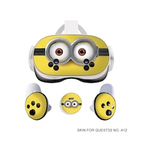 Meta Quest 3s Vr Kulaklık Denetleyici Çıkartmaları Cadılar Bayramı Desenli Vinil Koruyucu Kapak Kahverengi