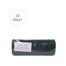 Hantal Boy Çöp Torbası 100 X 150 Cm 10 Lu Rulo X 20 Paket 200 Adet Siyah