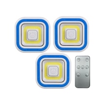 Powermaster Pm-6936 Cob Ledli Pilli Uzaktan Kumandalı Üçlü Lamba