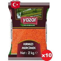 Yazar Yerli Kırmızı Mercimek 10 x 2 KG