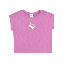 U.S. Polo Assn. Kız Çocuk Menekşe Bisiklet Yaka Tişört 50284354-VR037