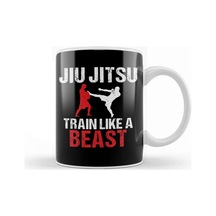 Train Like A Beast Bjj Jiu Jitsu Trainer & Coach Kupa Bardak Porselen Karışık