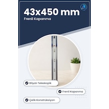 Çekmece Rayı Frenli Teleskopik Bilyalı 43x450 Mm Çelik Mobilya Mu Çok Renkli