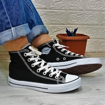 Fiyra 555 Siyah-beyaz Uzun Unisex Sneaker Keten Spor Ayakkabı 001