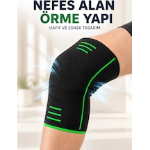 Örme Dizlik Esnek Nefes Alabilen Günlük Spor Diz Desteği Siyah