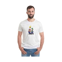 Mario Luigi Bowsers Inside Story Bowser Baskılı Beyaz Erkek Tshi (528960225)