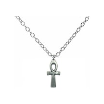 Eskitme Antik Ankh Anahtarı Kolye 60 Cm Zincirli, Vintage & Unisex Takı Çok renkli