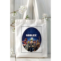 Art Hediye Roblox Oyun Baskılı Omuz Çanta Kişiye Özel Model 4 Çok Renkli