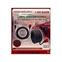 Öznur Evden Araç Şarjı Uyumlu 3 Metre 3x2.5mm Ttr Tam Bakır Yağmur Altında Kullanıma Uygun Uzatma Seyyar - 879168080