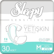 Sleepy Sensitive Antibakteriyel Süper Yetişkin Hasta Bezi Medium 30 Adet