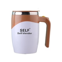 Soulader Otomatik Karıştırmalı Paslanmaz Çelik Seyahat Kahve Kupası, Elektrikli Çırpıcılı Bardak, Şarj Edilebilir Taşınabilir French Press Alternatifi Kahverengi