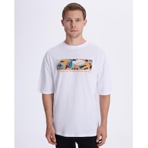 Kappa Authentic Berlo Erkek Beyaz Oversize Tişört