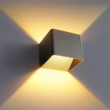 Home London Breeze Modern Led Duvar Lambası Iç Mekan ,siyah 7w Yukarı Aşağı Aydınlatma, Alüminyum Yapı Lambader Gri Diğer