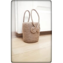 2 Kg Dekoratif Kapı Stoperi Silindir Kapı Önü Ağırlık Kapı Tutucu Hasır Jüt İp Li