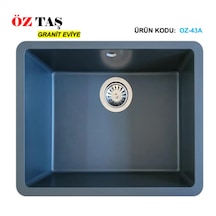 Öztaş ÖZ-43a Granit Mutfak Eviye Antrasit Tek Gözlü 43 x 55 CM