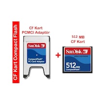 512 Mb Cf Compact Flash Hafıza Kartı + Adaptör