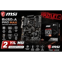 Msı B450-a Pro Max Am4 Ddr4 3466 Oc Vga Dvı Hdmı M.2 Usb3.1 Atx Ananart