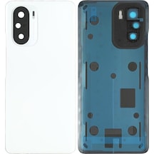 Xiaomi Redmi K40 Beyaz Arka Pil Kapağı Batarya Kapağı Beyaz