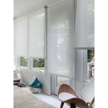 Beyaz Sun Screen Stor Perde Beyaz