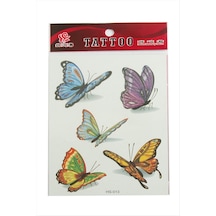 Kelebek - 327 - Tattoo Dövme Sticker - Flzdgnkr - - Beyaz