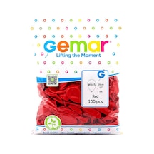 Gemar Gm-90-45 Balon 26cm 10'' 100 Adet Kırmızı İç Mekan Standart