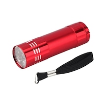 Ultra Parlak Düşük Tüketim Alüminyum Alaşımlı 9 Led'li El Feneri Meşalesi Siyah