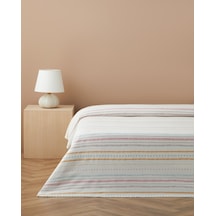 Sweet Stripes Baskılı Pamuklu Çift Kişilik Pike 200x220 Cm Pembe