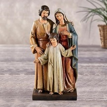 Avalon Galerisi Kutsal Aile Heykeli Reçine 20 Cm Yükseklik
