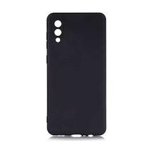 Kilifone - Samsung Uyumlu Galaxy A02 - Kılıf Mat Renkli Esnek Premier Silikon Kapak - Siyah