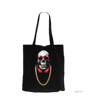 Hip Hop Pirate Siyah Kanvas Bez Çanta