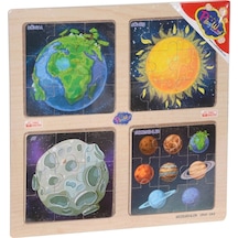 Ony-343/344/345/346 Ahşap Eğitici 4'lü Puzzle -onyıl Belirtilmemiş