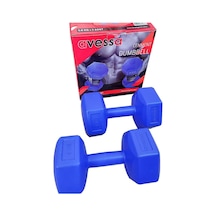 5 Kg Dambıl Set 2 Adet Toplam 10 Kg, Avs-5kg-dambil-mavi