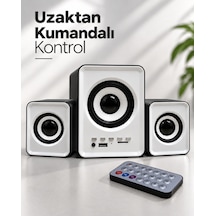 Fm Radyolu Bluetooth Masaüstü Hoparlör Seti - Lisinya