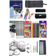 Canson Defter A5 200 Grlyra Art Design Dereceli Karakalem Craft 6 Lı Metalik Aquarel Eskiz Çantası