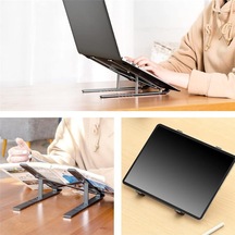 Lexroo As-70 7 Kademeli Alüminyum Taşınabilir Laptop Notebook Tablet Standı Katlanabilir Portatif