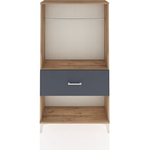Arges Dolap Tek Raflı Tek Çekmeceli Tek Askılı 88x30x163 Çam-antrasit Atlas Çam