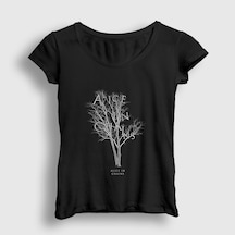 Presmono Kadın Tree Alice In Chains T-shirt Siyah