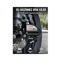 Suya Dayanıklı 110db Alarmlı Çelik Disk Kilidi Yeni Nesil - Aaaaaa8124-2490