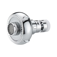 Pazly--360 Dönebilen Musluk Başlı Musluk Su Musluğu Genişletici Gümüş