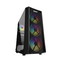 Everest Flat Mesh 4*12Cm Rainbow Fan Tempered Camlı Gaming Oyuncu