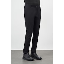 Siyah Düz Armürlü Pamuklu Yan Cep Comfort Fit Casual Pantolon 1003245164 Siyah