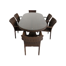 Sunsire 100x200 Rattan Bahçe Masa Takımı Rehome