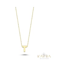 Sade T Harfi Altın Kolye Bm130