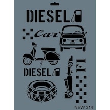 Rich New Seri N-314 Stencil 35X25 Cm