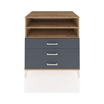 Kronos Şifonyer 2 Raflı 3 Çekmeceli 88x59x96 Çam-antrasit Çam
